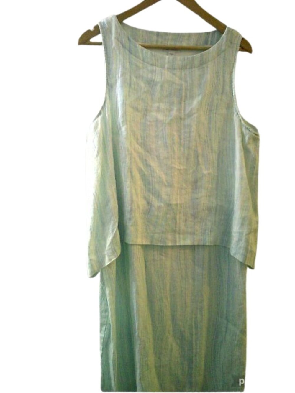 J. Jill Pure Jill 100% Linen Layered  dress Size Large, Lime Green Summer dress - Picture 3 of 7